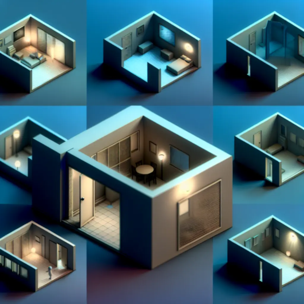 Diorama w The Almost Gone – widok obrotu i eksploracji wnętrza