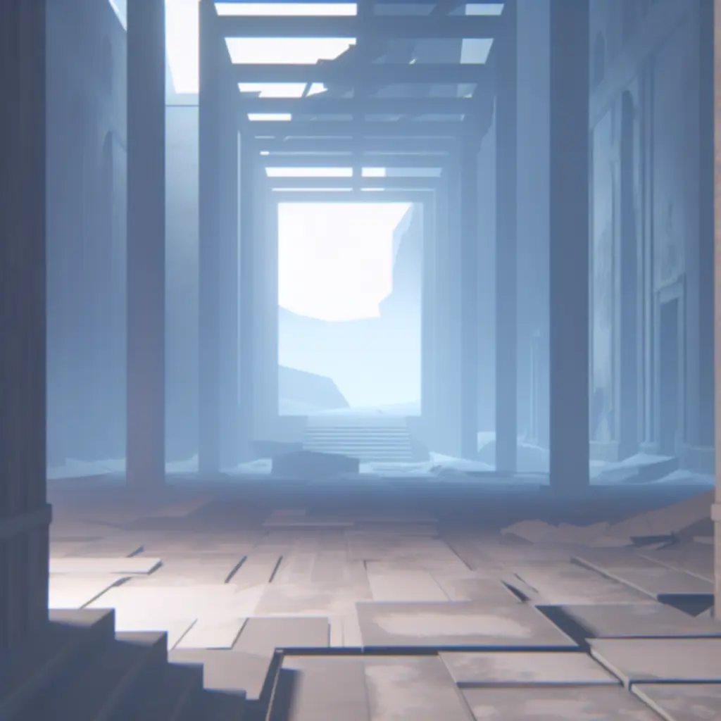 Chłodna, minimalistyczna paleta barw The Almost Gone z akcentami błękitu i fioletu.