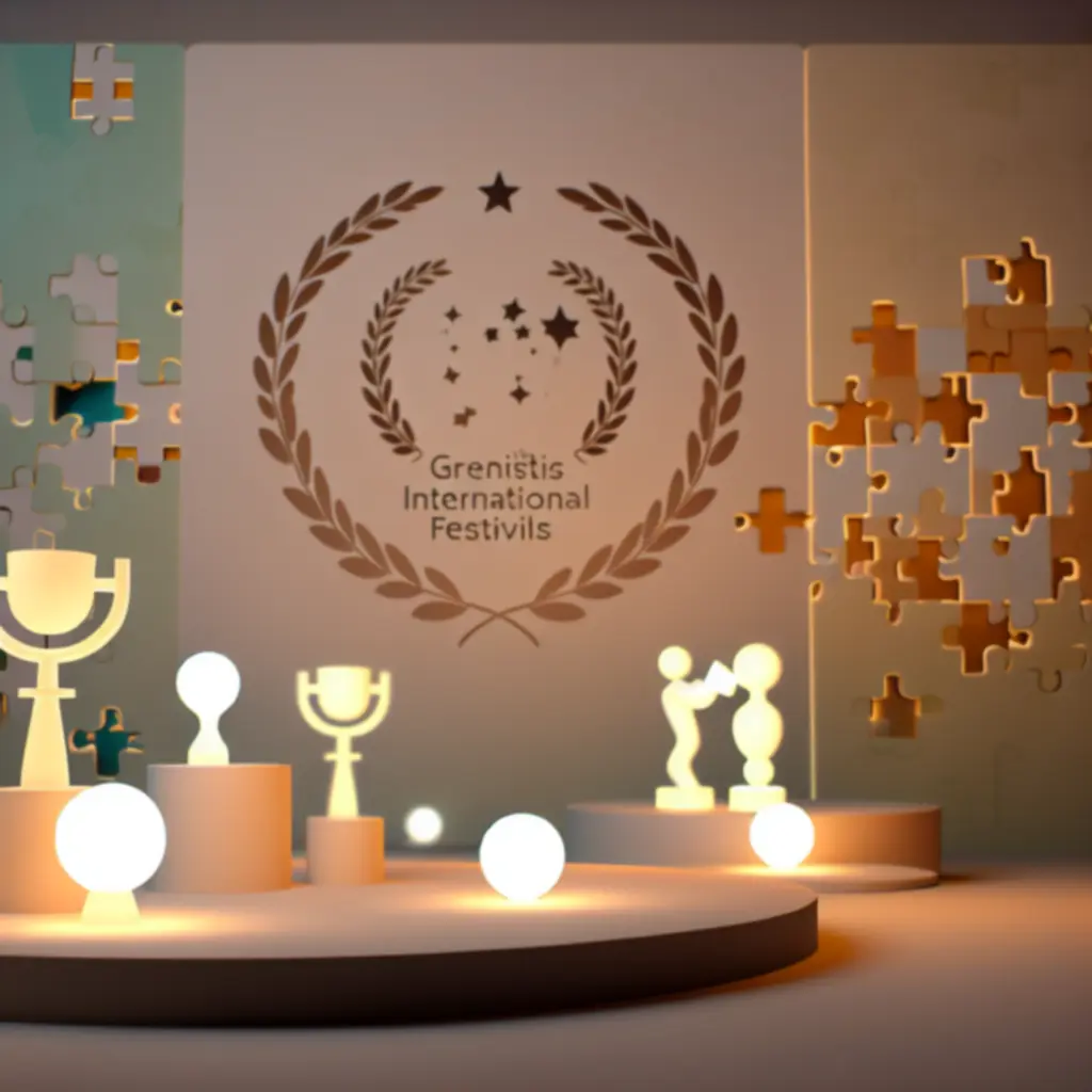 Symboliczne przedstawienie nagród i festiwali, na których doceniono The Almost Gone