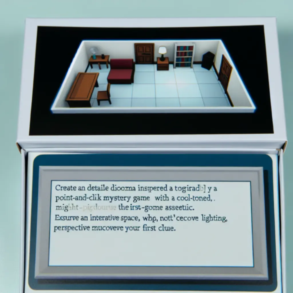 Diorama przedstawiająca pierwszy obszar gry The Almost Gone, widok z góry z delikatnym światłem.